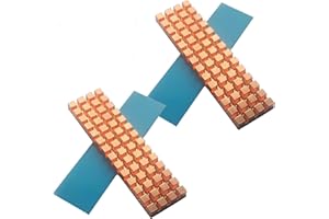 WAIBBU M.2 Kühlkörper, Kupfer, Kühlkörper, SSD, Kühlkörper, M2, Kühlkörper, mit Klebeband, Thermokleber, Kupfer, für NGFF 2280 970evo, 70 x 20 x 1,5 mm, 2 Stück