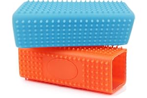 Werwing Brosse d'épilation d'animaux – Brosse en caoutchouc de silicone pour poils de chien et chat sur tapis, meubles, intérieurs de voiture et tissus | Outil portable réutilisable pour enlever les
