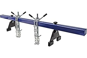 WilTec Puente Elevador de Motor hasta 500 kg viga de elevación en Acero travesaño de Guardabarros con pie de Goma para reparación Motor de Coche Soporte Elevador Levantador de Motor