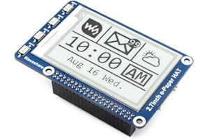 Waveshare 2.7 Inch E-Paper Display Hat Module Kit 264x176 Resolution 3.3v/5v E-Ink Electronic Paper Screen with Embedded Controller for Raspberry Pi/Jetson Nano/Arduino/STM32 with SPI Interface