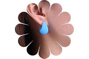 Inateannal Orecchini a cerchio in velluto rosso Orecchini a bottone grossi a forma di C rossi Orecchini a cerchio in acrilico rosso Orecchini a cerchio larghi Orecchini a bottone grossi e leggeri