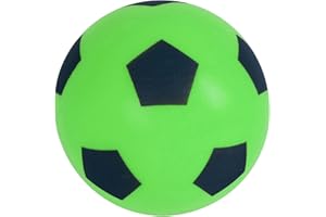 eMKay® 17.5cm Green Football | Indoor/Outdoor Soft Sponge Foam Soccer Ball Great Fun For Adults And Kids Boys & Girls