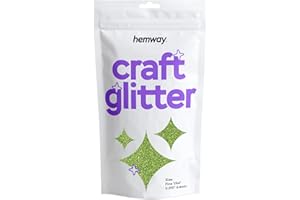 Hemway Craft Glitter Multi Purpose Flakes for Arts Crafts Tumblers Resin Epoxy Nails Wax Scrapbook Glass Schools Decorations - Lime Green Holographic - Fine (1/64" 0.015" 0.4mm) 100g / 3.5oz