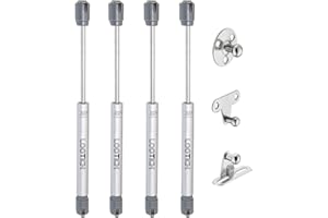 LOOTICH 60N Hydraulique Ressort Piston Vérin à Gaz Amortisseurs pour Porte Armoire Meuble de Cuisine Abattant Pneumatique Soutien Charnière Ouverture Douce Paquet de 4
