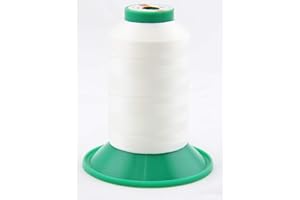 NTS Nähtechnik 1000m Nähgarn, Ledergarn 60, Farbauswahl, Filament Garn für Leder (Weiß)