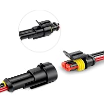 Kit Connettori Elettrici Impermeabili 2 Pin (10 Pezzi) Con Filo Per Auto, Moto E Camion
