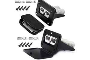 VISSQH Battery Connection 50 A Plug, Flush Mounting Bracket Panel Battery Connection 50 A Quick Connection Plug for Car, Caravan, Boat, Solar Systems (with Cover)