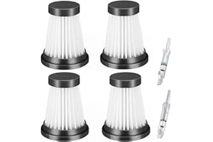 KIIMSIN Lot de 4 filtres HEPA de rechange pour aspirateur sans fil pour Moosoo K12 K12 Pro K13, pour Genius Invictus One 1.0 X7 / 2.0, pour Foxnovo 13KPA accessoires de filtre pour aspirateur à main