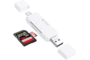 FINEWISH lector de tarjetas USB 2.0 y C, compatible con SD/Micro SD de alta velocidad, adaptador OTG para MacBook
