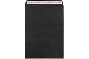 ‎JAM PAPER JAM PAPER Katalog-Briefumschläge, offenes Ende, farbig, mit Haftklebeverschluss, Schwarz, 25 Stück