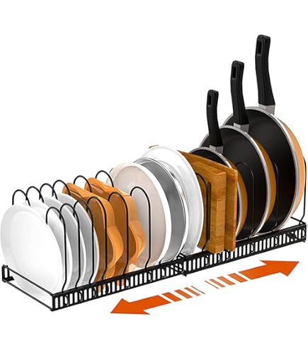 Organizzatore Angolare Per Cucina - Alzata Triangolare Salvaspazio, Antiscivolo, Per Pentole E Padelle