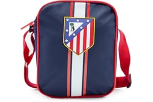 MS MÓVIL SHOP Bandolera Atlético de Madrid Sport Juvenil 2025 | Bolsa Oficial del Club | Diseño Rojiblanco con Escudo | Compacta 21x15x8 cm | Correa Ajustable | Para Niño, Adolescente o Aficionado Atlético