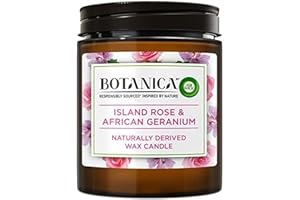 BOTANICA BY AIR WICK Botanica by AirWick Air Freshener Naturally Derived Wax Candle, ISLAND ROSE & AFRICAN GERANIUM, Up to 40 Hours Burn Time