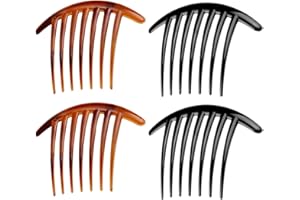 HNJUSR Haar Steckkamm 4 Stück Zähne Haarkamm Haarschmuck Haarspange Kamm für Frauen Mädchen Geschenk, Haarspange Kämme Acryl Seitenkamm Einsteckkamm Frauen Damen Seitenkämme Kopfschmuck Haarschmuck