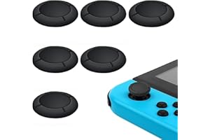 DHINKYOUNG 6 Pcs Replacement Joystick Covers for Nintendo Switch OLED, Thumb Controller Caps Grips Analog Thumbstick Replacement Caps for Nintendo Switch & Switch Lite
