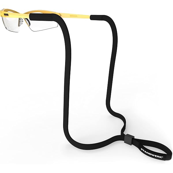GoGrip Sport Black Active Glasses Cord With Toggle - Rugged Spectacle Lanyard By GoOpticians
