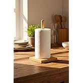Amandus Block - Bambu Rulo Kağıt Havluluk Pe&ccedil;etelik Masa &Uuml;st&uuml; Dik Havlu Kağıtlık Kare 27 cm Kahverengi 27 cm