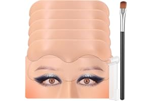 ATOMUS Removable 3D Silicone Eye Face Makeup Practice Board Reusable Microblading Eyebrow Skin Practicing Eye Makeup Eyebrow Eyeliner Eye Shadow Eyelash Extension Training (5)