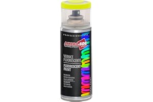 AMBRO-SOL RAL V400FLUOR2 , Vernice acrilica spray, Giallo fluorescente, 400 ml