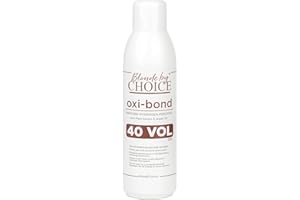 Blonde By Choice Oxi-bond 40 Vol Developer Enriched 12% Hydrogen Peroxide with Keratin, Argan Oil & Amino Acids. Mix Hair Bleach Powder And Peroxide to Improve Hair Colouring or Bleaching 1000ml
