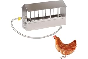 MASXIRCH Abbeveratoio Automatico per Polli, Distributore D'Acqua Per Piccioni in Acciaio Inox con Valvola a Galleggiante Fontana di Abbeveratoio per Pollo Anatra Oca Piccione Quaglia