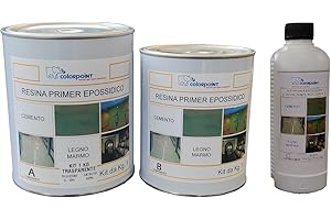 COLOR POINT PRIMER PER PAVIMENTI RESINA EPOSSIDICA - CONSOLIDANTE PER CEMENTO - KG. 1 CATALIZZATORE E DILUENTE INCLUSI