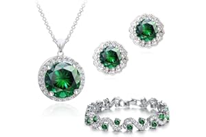 Crystalline Azuria Jewellery Sets For Women Wedding Jewellery Sets Bridal Jewellery Set With Necklace And Earring For Bride Cubic Zirconia Bridesmaid Jewellery