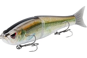 Bassdash SwimShad Glide Baits - Señuelo Articulado Deslizante para Pesca de Lubina, Lucio, Salmón, Trucha y Muskellunge