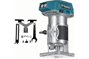 HEIMERDINGER Brushless Cordless Wood Router Tool for Makita 18V Battery(Tool Only),Compact Trimmer Palm Router,5 Speed for Wood Slotting, Trimming