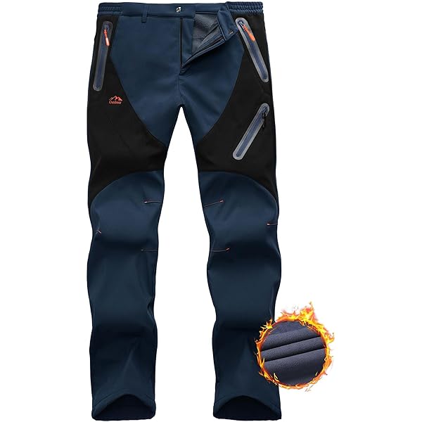 33,000ft Skibroek voor heren, 10000 mm, waterdichte snowboardbroek, winddicht, warm gevoerde softshellbroek, thermische winterbroek, skibroek voor mannen, zwart, M