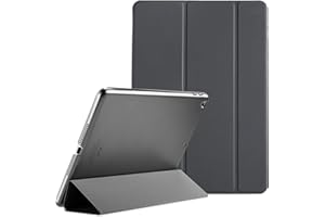ProCase Inteligentne etui do iPada 6. / iPada 5. generacji/iPada 9,7 cala 2018 2017 (model: A1893 A1954 A1822 A1823), ultracienkie lekkie etui z półprzezroczystym matowym tyłem - szare