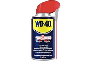 WD-40 - Prodotto Multifunzione - Lubrificante Spray Doppia Posizione - Elimina i cigolii, sblocca, idrorepellente, previene la ruggine - Per tutti i metalli, plastica e gomma - Senza silicone - 250ml