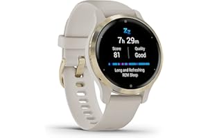 ‎GARMIN Garmin Venu 2S – schlanke GPS-Fitness-Smartwatch mit ultrascharfem 1,1“ AMOLED-Touchdisplay, Gesundheitsfunktionen, über 25 vorinstallierten Sport-Apps, Garmin Music & Garmin Pay (Generalüberholt)