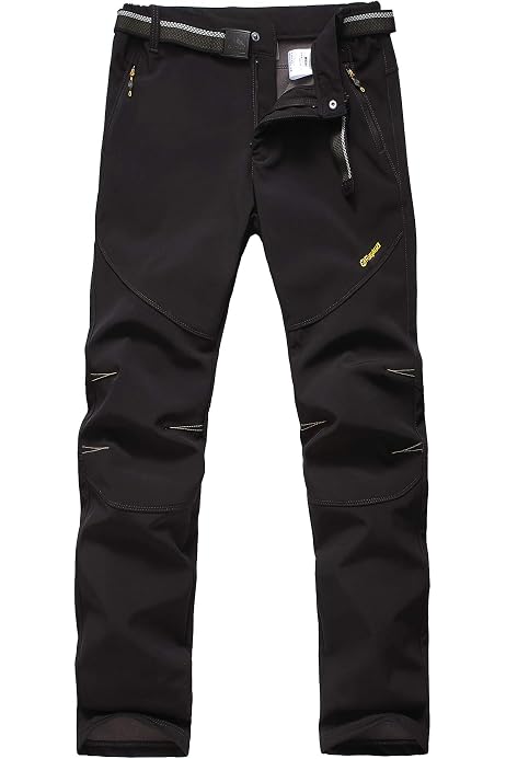 Pantalon Hiver Homme LY4U - Softshell Polaire - Coupe-Vent - Taille S-XXL - Pour Ski Randonnée