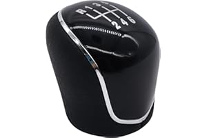 HISports Car Gear Knob 6 Speed, Car Gear Shift Knob Compatible with Ford Focus Fiesta Mk2 Mk3 C-Max S-Max Mendeo IV Mk4 Stick Shifter Head Cap Cover Handball Lever