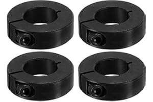 PATIKIL Bore 20mm Single Split Shaft Collar 40mm OD 15mm Thickness, 4 Pack 45#Carbon Steel Locking Collar Clamp Style with Set Screw for Machine Tools Industry, Black