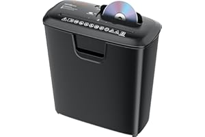 Bonsaii Paper Shredder for Home Use, 8-Sheet StripCut Home Office Shredder, CD/Credit Card Shredder Machine with Overheat Protection, 13 Litres Wastebasket, Black (S120-C)