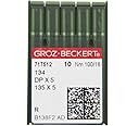 Groz-Beckert Pack of 10 Sewing Needles 134 with Round Piston and Bullet Tip for Industrial Sewing Machines (Nm. 100/16)