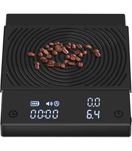TIMEMORE Koffieweegschaal 2.0 Elektronische espresso wit met waterstroom en timerfunctie, vrij schakelen van ounces/kg eenheden, digitale weegschaal voor koken/bakken/keuken