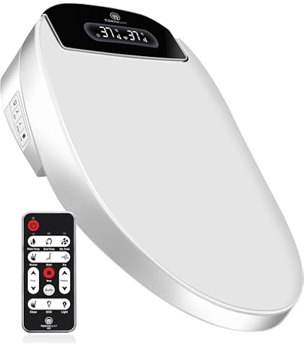 Verwarmde Toiletbril Soft Close, Slimme Universele WC-bril met Snelsluiting Voor Eenvoudig Schoon te Maken, Instelbare Temperatuur 33-48℃, D-vorm