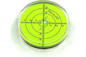 Uadme cirkulär Bullseye bubbelvattenpass, 60 x 12 mm hög precision stor akryl horisontell kardannivå med grader, för husvagna