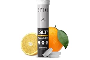 Electrolytes Tablets by Styrkr - Citrus - Pack of 12 Hydration Tablets - 1000mg per Serving - 4X Higher Salts - Used by Endurance Athletes - Advanced Quad-Blend Formulation - SLT07 12x per Tube