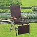 Produktbild Exclusiv GEFLECHT Relax Sessel | bis 110 kg | 7-Fach Verstellbar | Klappstuhl Liegestuhl Sonnenstuhl Hochlehner Braun ~cf881