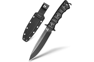 NedFoss BLACK PHOENIX cuchillo supervivencia, cuchillo bushcraft,cuchillo de caza,cuchillo camping,Hoja fija afilada para exteriores, full tang, acampada supervivencia