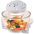 Quest 43890 12 Litre Halogen Oven/Low Fat, Multi-Function Oven/Toughened Glass Material/Healthy Air Cooking/Self-Cleaning Mode / 60 Minute Timer / 1400W