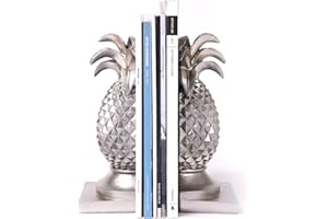 ‎HAUCOZE HAUCOZE Ananas Buchstützen Modern Skulpturen Arts Tisch Dekor Geschenk Polyresin Sibler 26cm