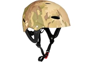 T TOOYFUL Kayak Kanu Helm für Wassersport Segeln Jollen Skateboard Und Mehr 2 Farben Zur Auswahl, Armeegrün Camo, L