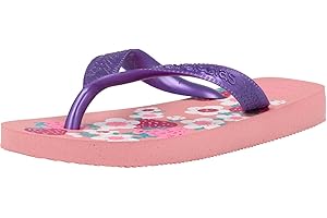 Havaianas - Kids Flores, Infradito, Comode, Resistenti E Divertenti, Suola Con Stampa Floreale, Cinghie Metalliche E Suola Antiscivolo, Bambine e ragazze