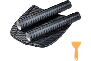 BangShou 2 Rolls Carbon Fiber Vinyl Wrap Sheet 30 x 152CM, Self-adhesive Bubble-free Carbon Fibre Sticker Roll, Waterproof Vinyl Wrapping Tape for Car Interior, Vehicle&Laptop