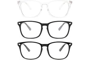 Gaoye Stylowe okulary niebieskie światło dla kobiet - okulary do komputera 99% blokujące niebieskie światło - lekkie oprawki TR90 - 3 szt